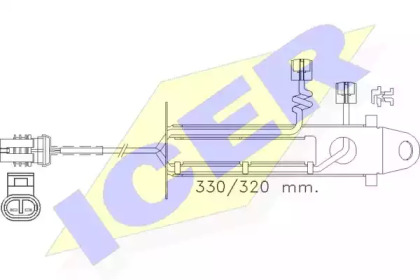 Сигнализатор, износ тормозных колодок ICER 610361 E C